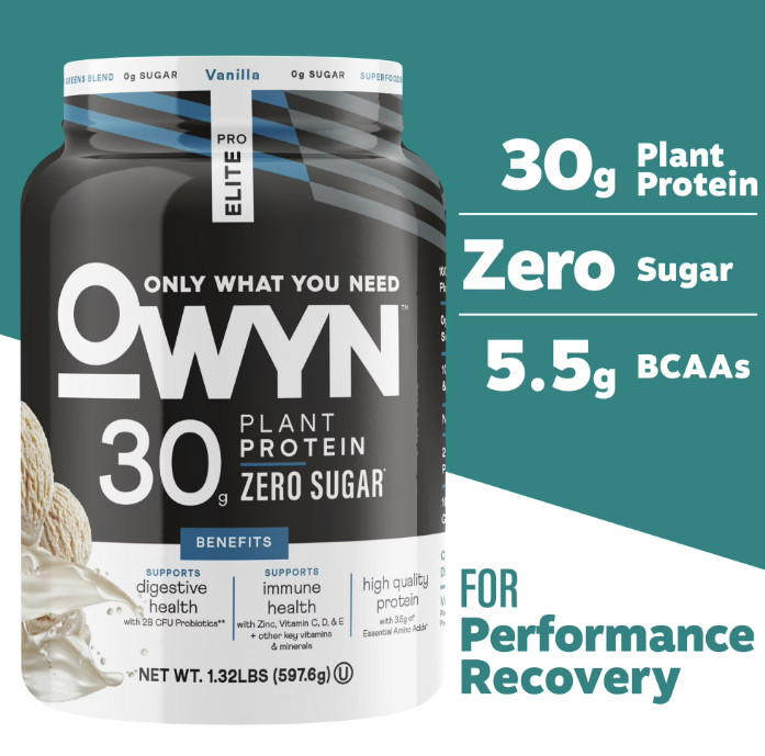 OWYN Pro Elite 30g High Protein Powder, Vanilla, Single