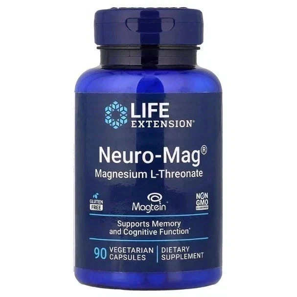 Neuro-Mag Magnesium L-Threonate from 2000 mg Magtein – Life Extension 90caps