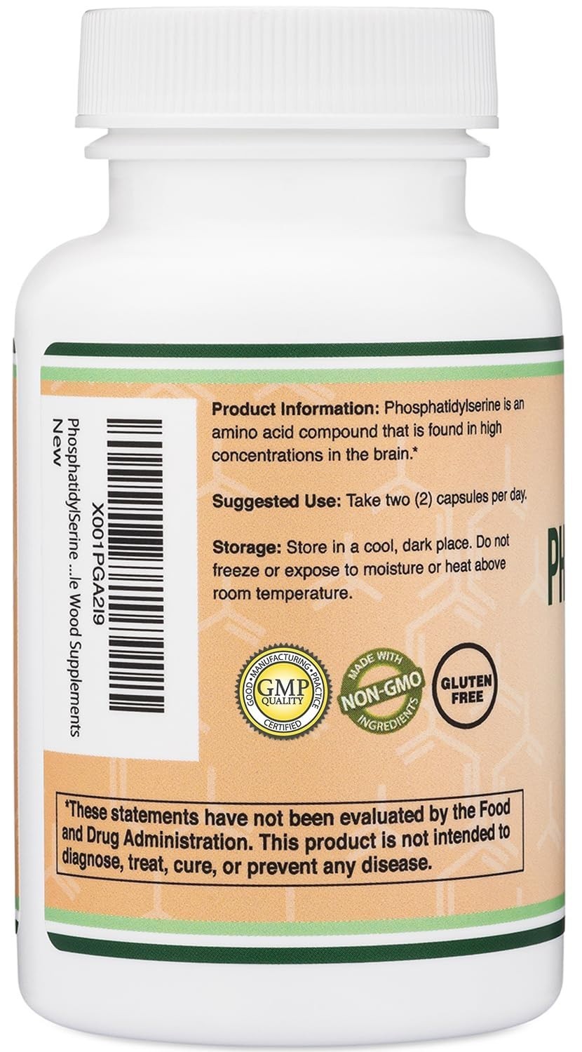 300mg Phosphatidylserine – Memory Support, Calm Sleep, Stress Relief, 120 Capsul
