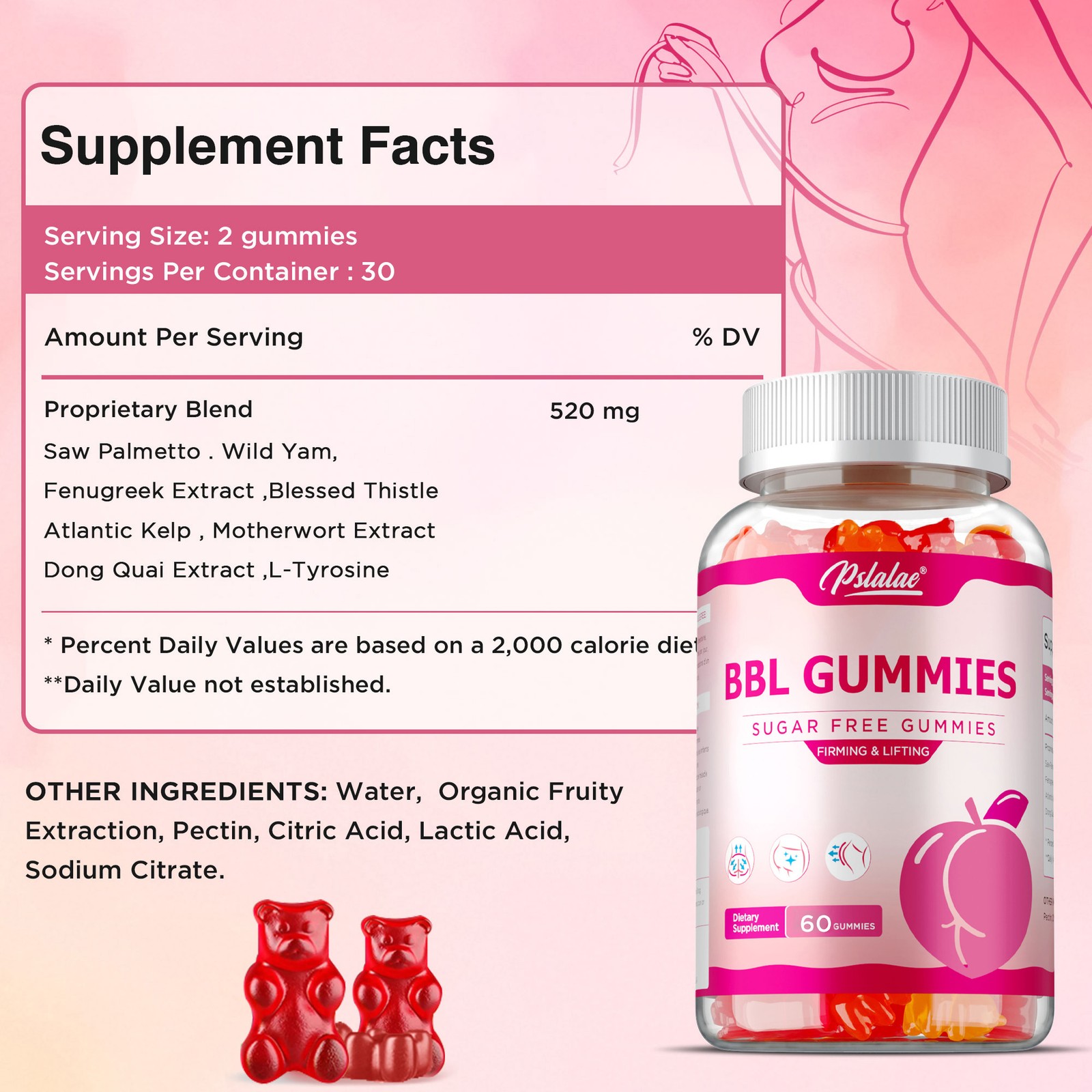 BBL Gummies – Promote Buttocks Growth and Development, Shape Buttocks Curves