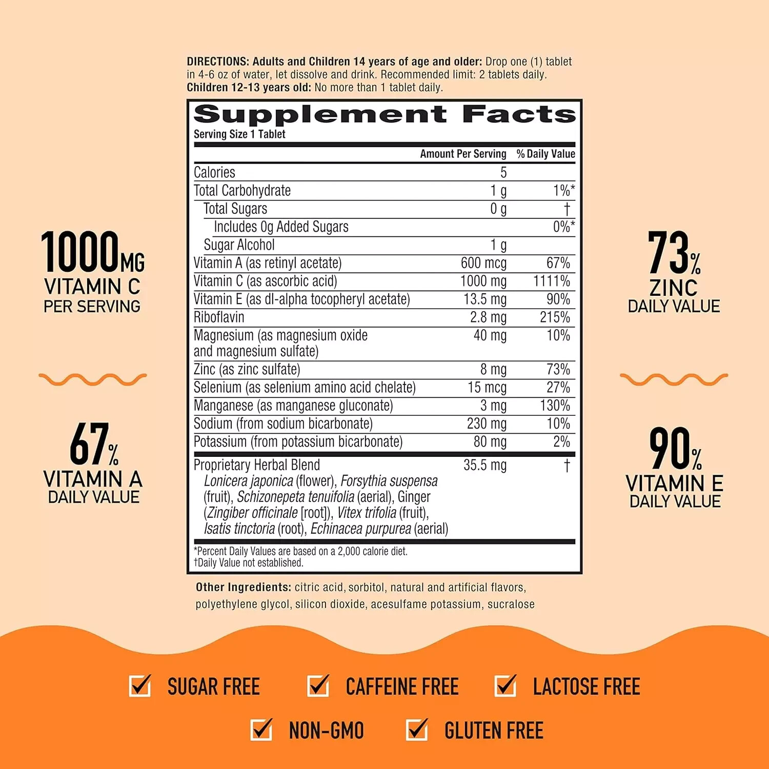 NEW 360 Count Airborne Effervescent Immune Boost Vitamin C Tablets Orange 01/25