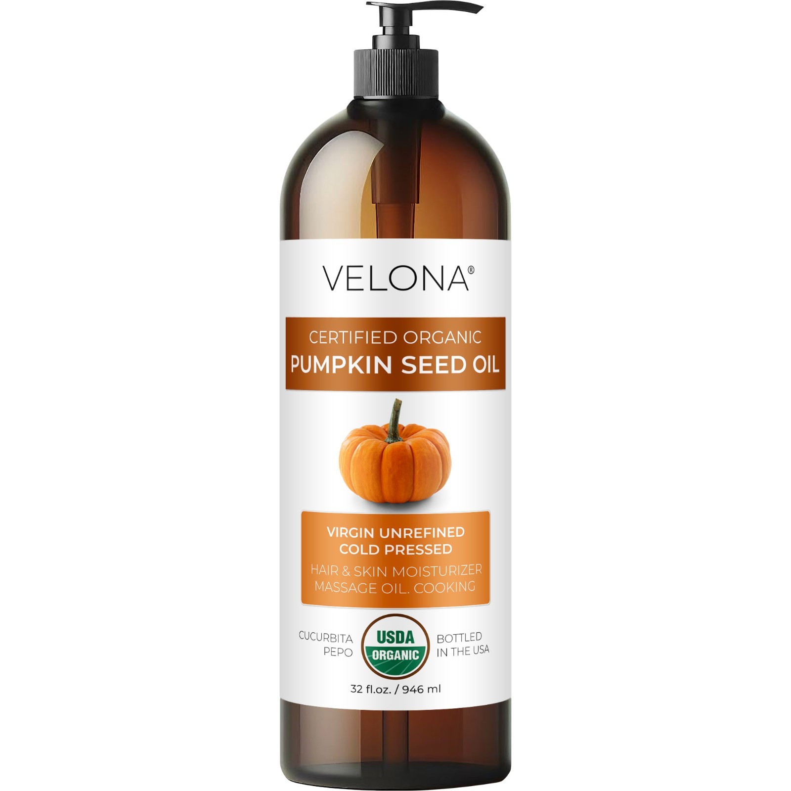 Velona Pumpkin Seed Oil USDA Certified Organic 2oz-7lb Virgin Unrefined Cooking