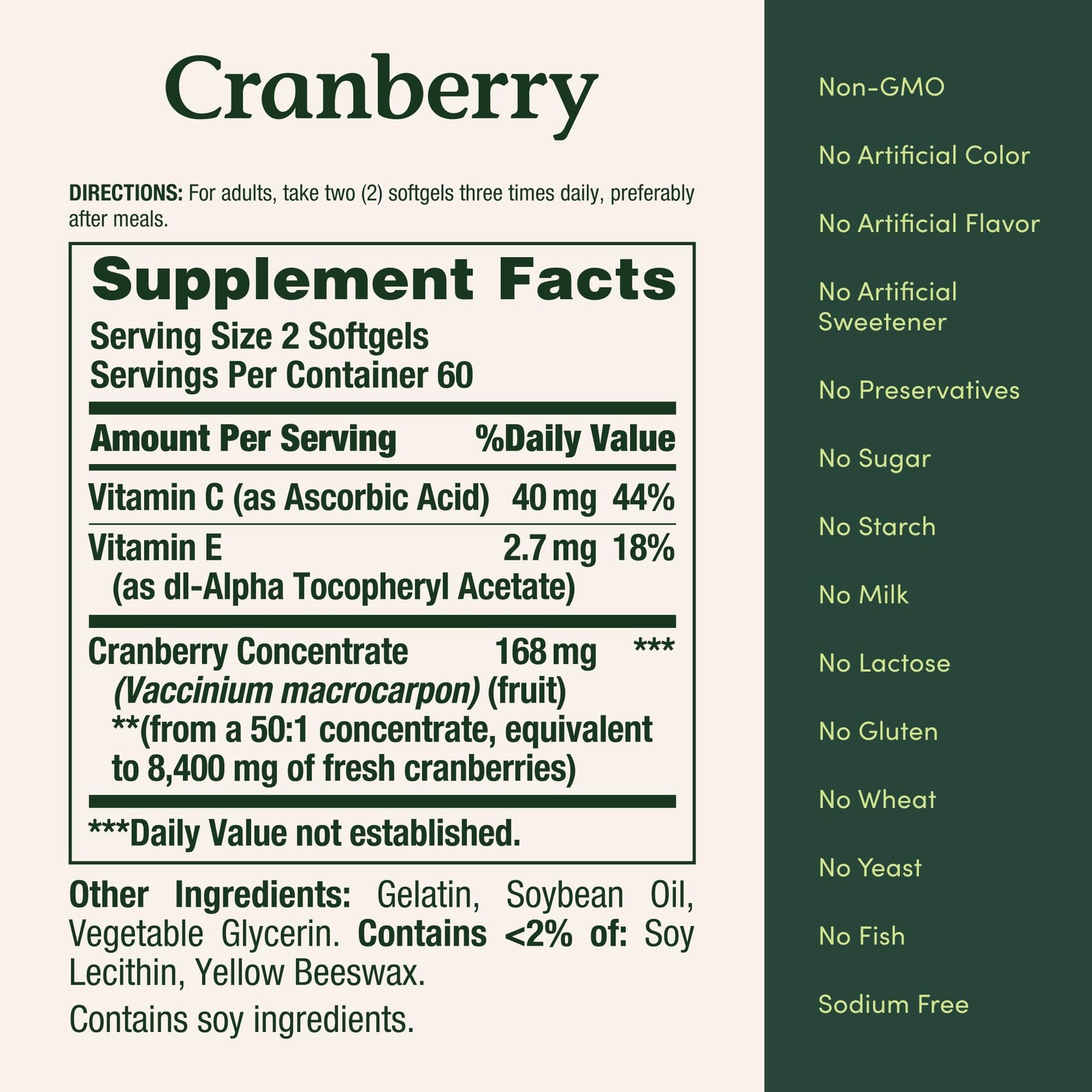 Nature’s Bounty Cranberry Pills for Women Urinary Tract 120 Count (Pack of 1)