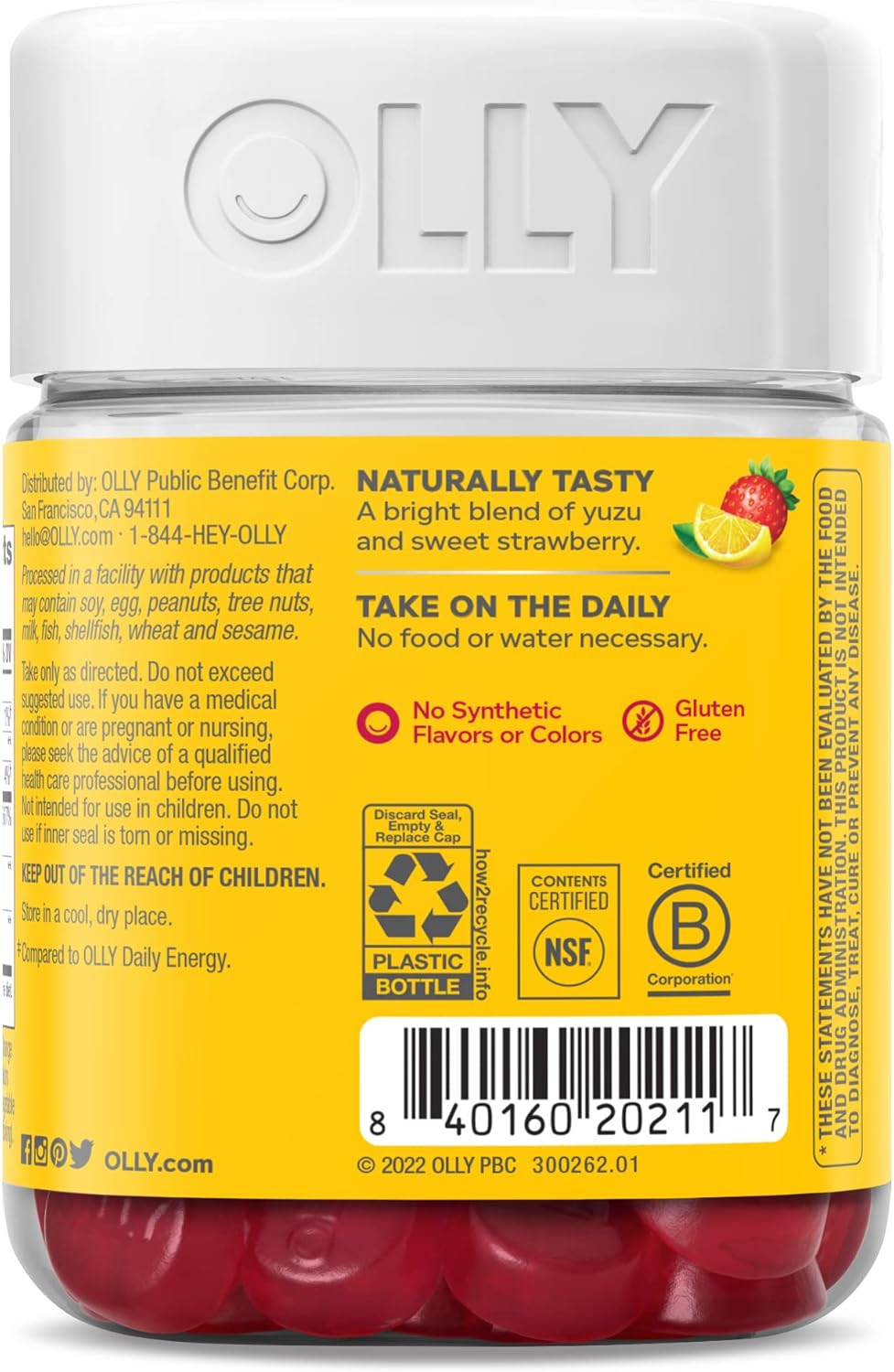 Extra Strength Daily Energy Gummy, Caffeine Free Cellular Energy Production,* 10