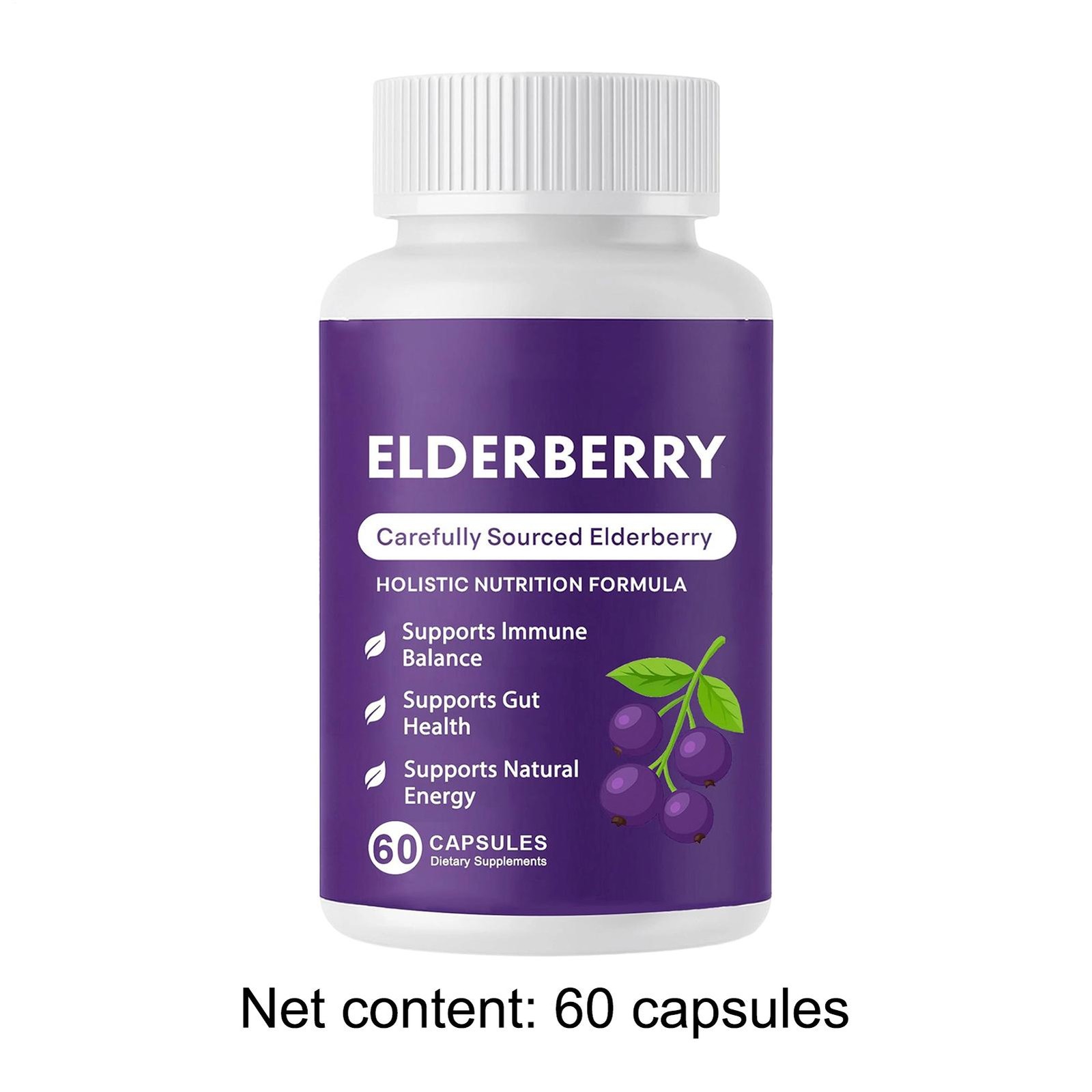 Support Elderberry Gut Elvera Complex – Organic Black Elderberry Soft Capsules