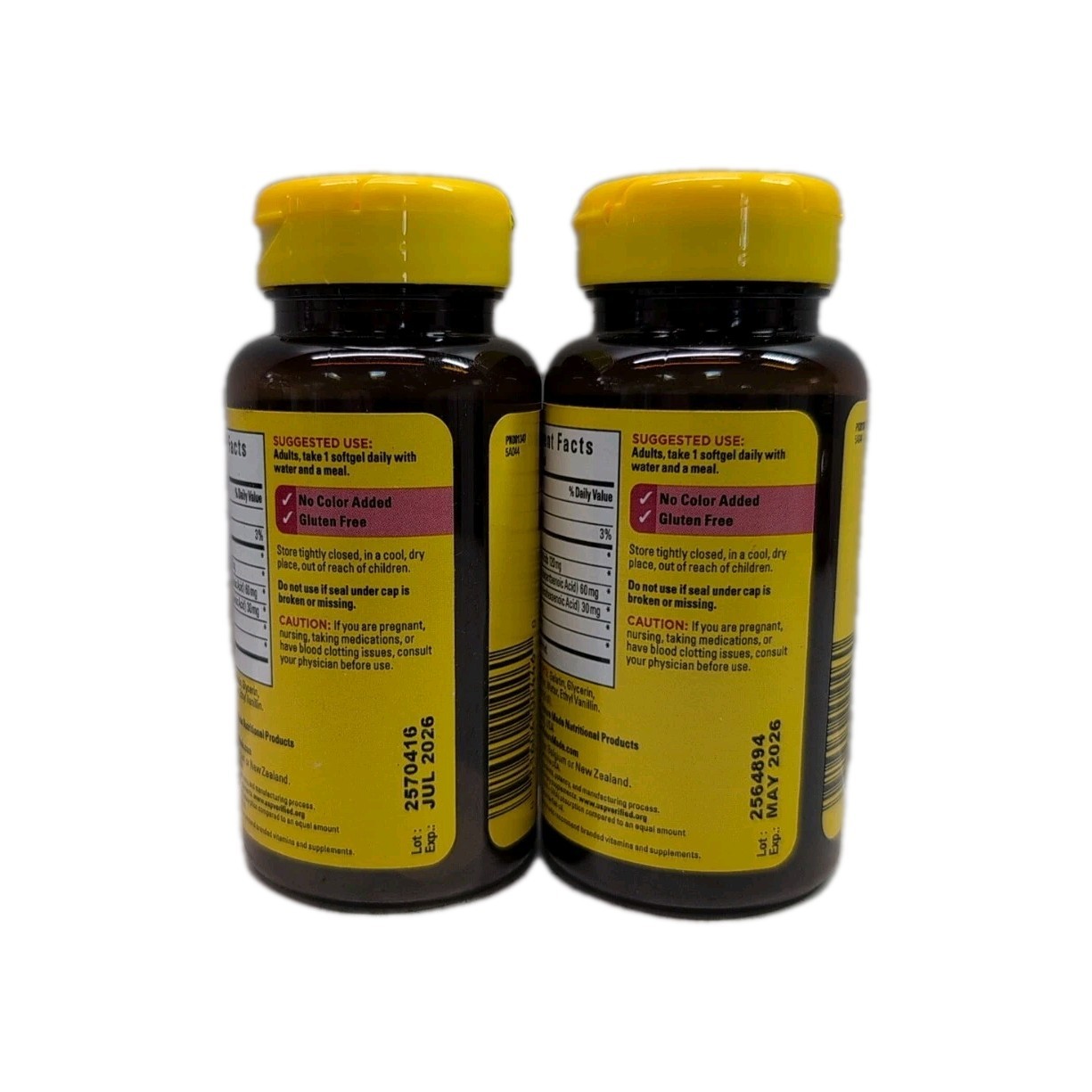 (2) Nature Made Superior Absorption Krill Oil 500 MG Astaxanthin Softgels 06/27