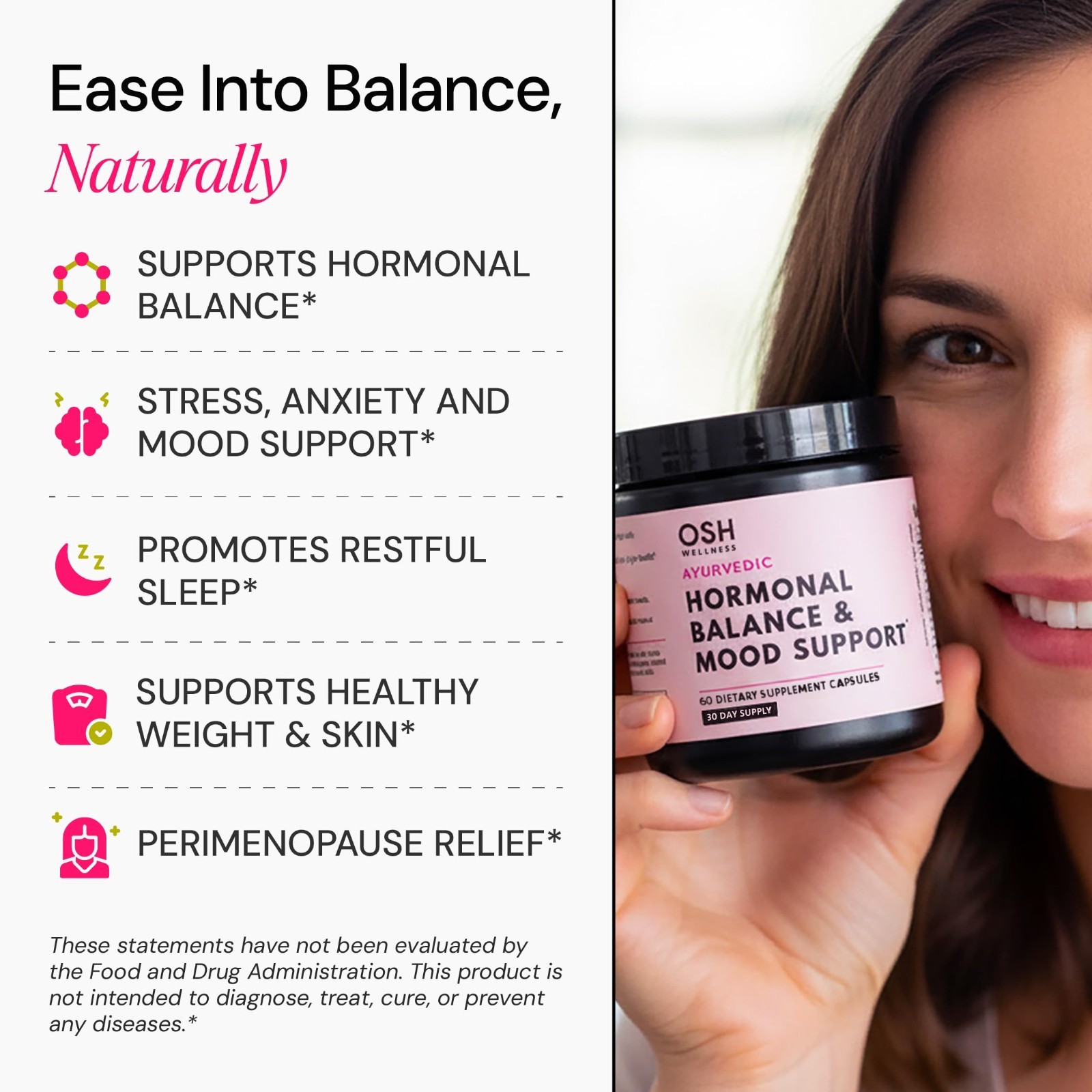 Hormone Balance Support for Women | Cortisol Reducer, Mood & Energy Boost | Stre