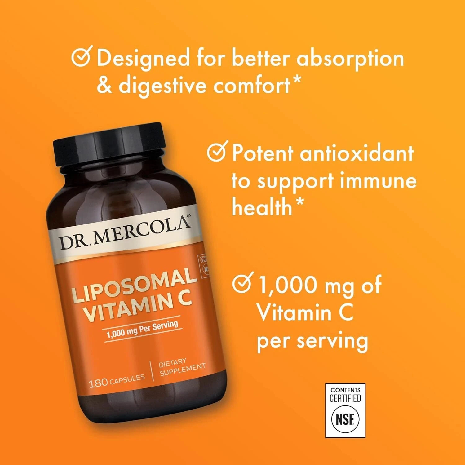 DR. MERCOLA LIPOSOMAL VITAMIN C (1000MG) 180 CAPS EACH (PACK OF 2)