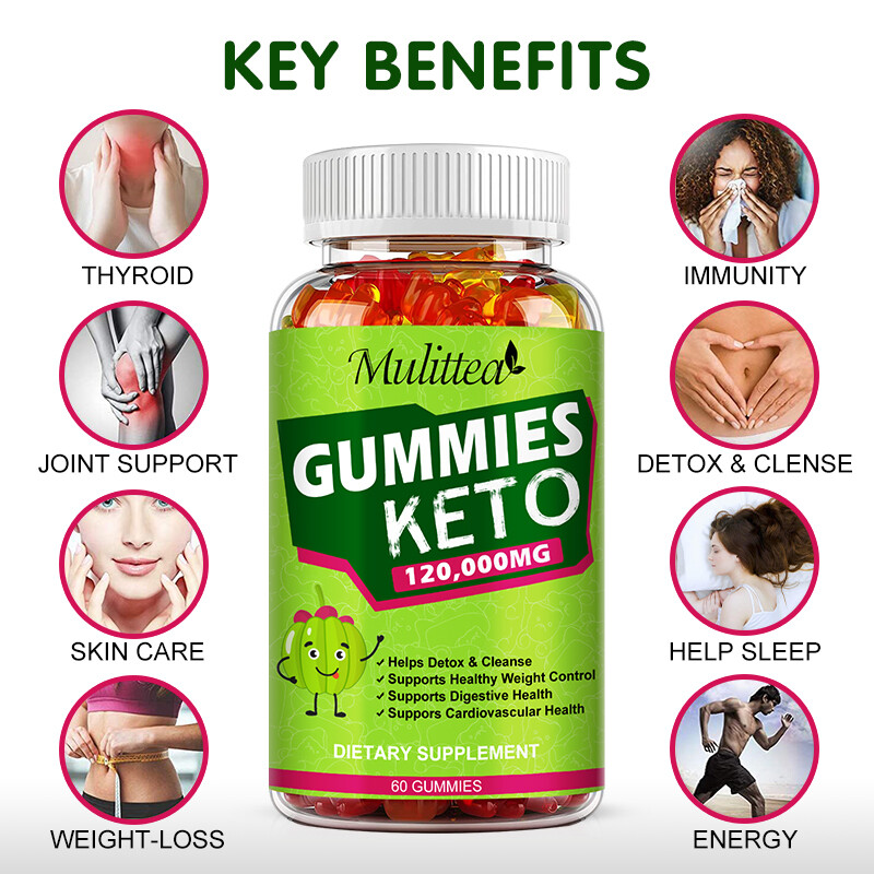 Keto Slimming ACV Gummies 120,000mg Apple Cider Vinegar Weight Loss, 60 Pills US