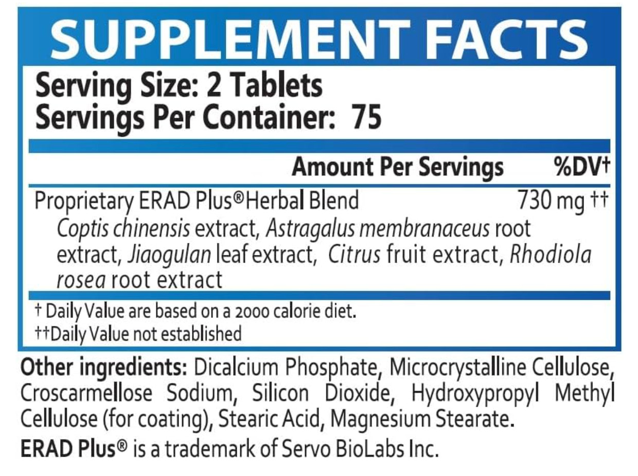 2 ERAD Plus Pre-D Cell health Supplement for Metabolism AMPK Support 150 Tablet