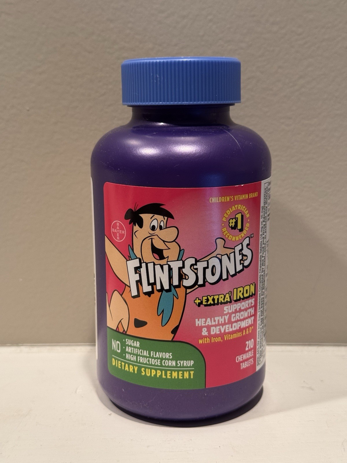 Bayer Flintstones + Extra Iron Chewable Multivitamin Tablets for Kids 210 ct.