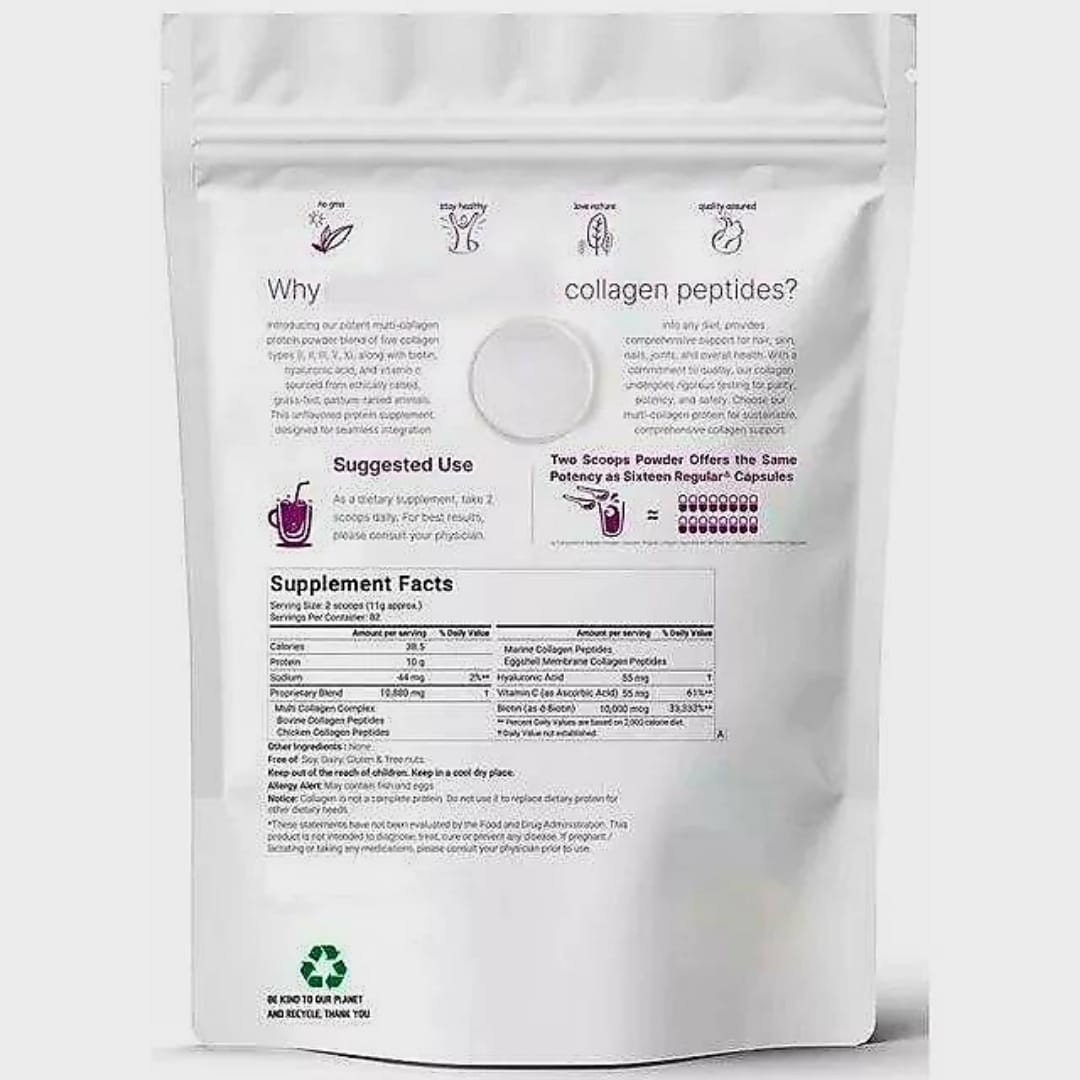 Multi Collagen Peptides Powder-Hydrolyzed Protein Peptides (Type l,l,ll,v,X) US