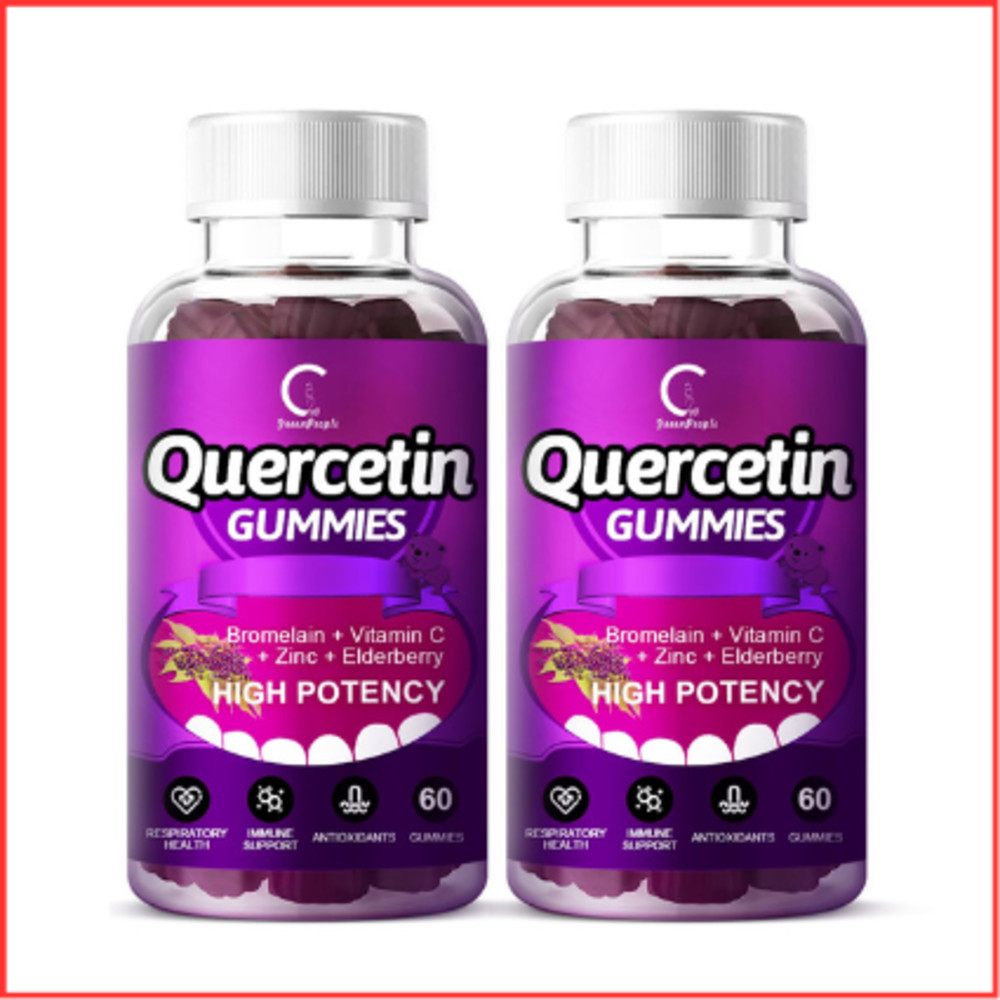 QUERCETIN GUMMIES Adults Kids with Vitamin C Zinc 60ct 2 Pack GPGP GREENPEOPLE