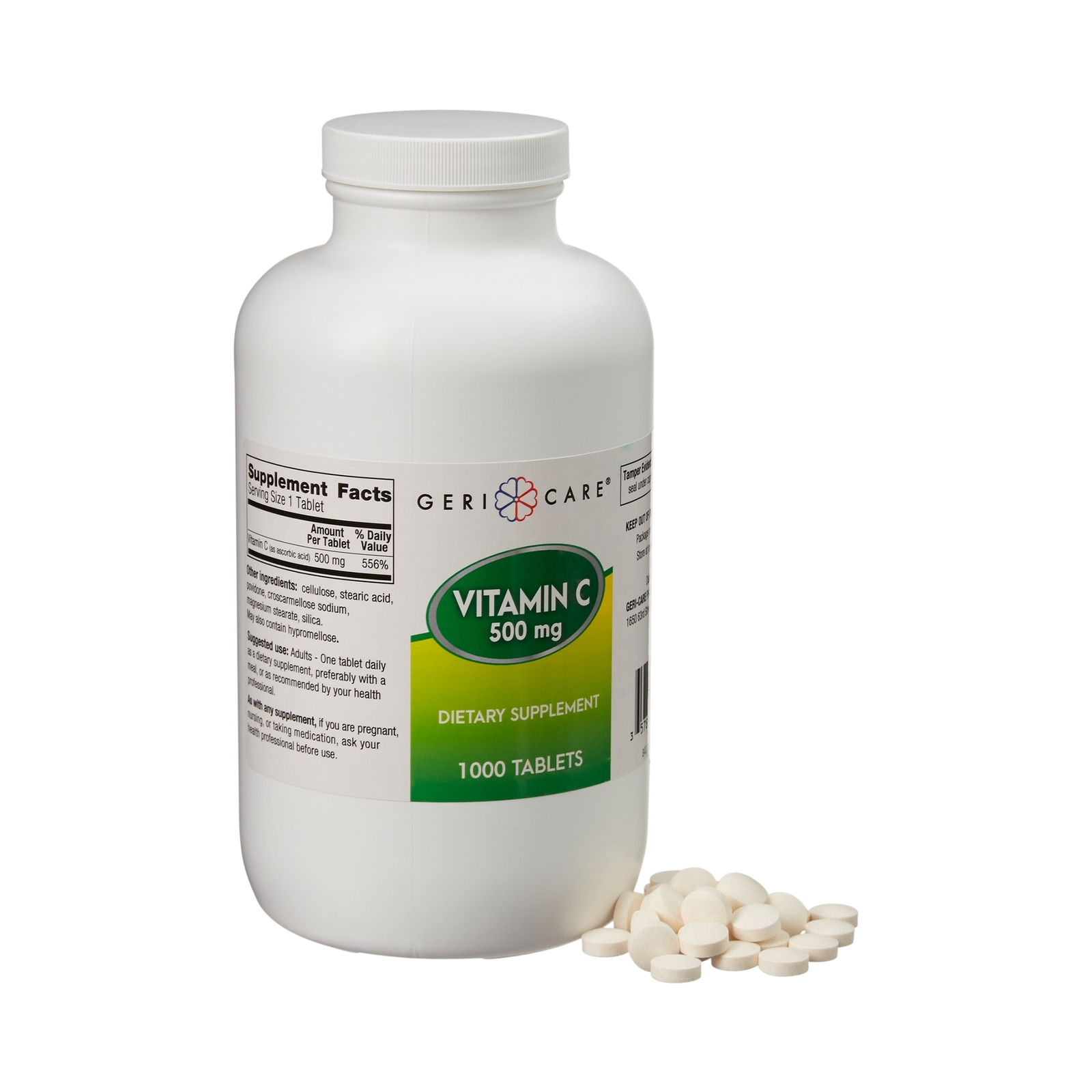 Geri-Care Vitamin C Tablet 500 mg 841-10-GCP 1 Bottle 1000 per Bottle