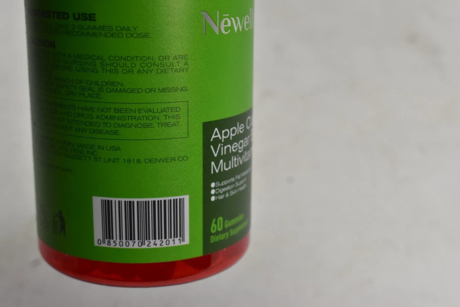 Apple 3PCS Cider Vinegar B12 Multivitamin-Apple Cider Vinegar Gummies-60Gummies