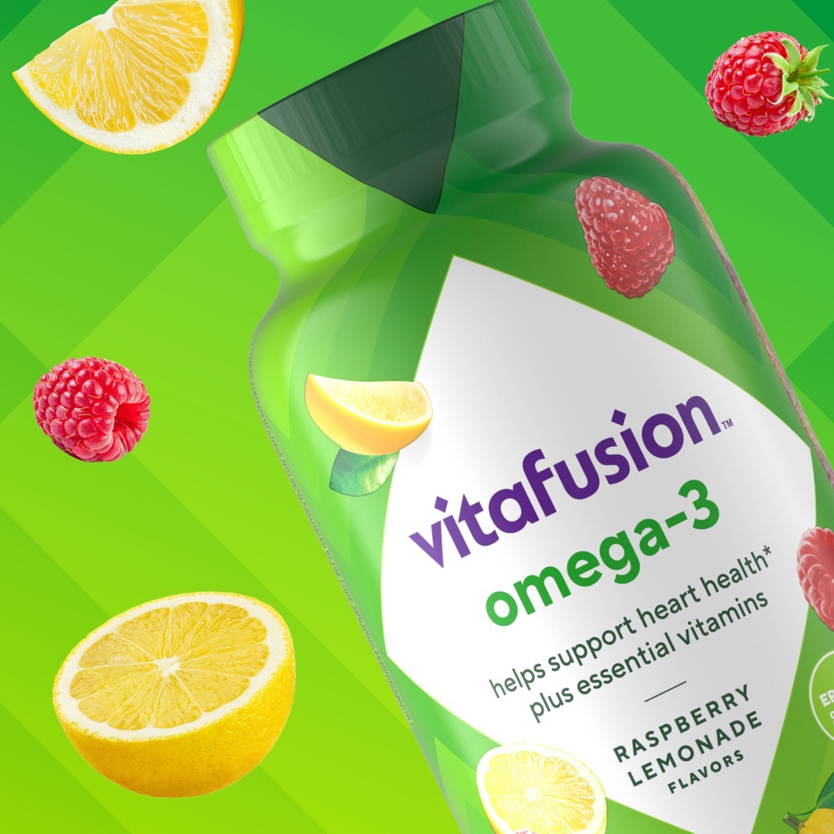 Vitafusion Omega-3 Gummies – Berry & Lemonade – 120ct: Gluten-Free