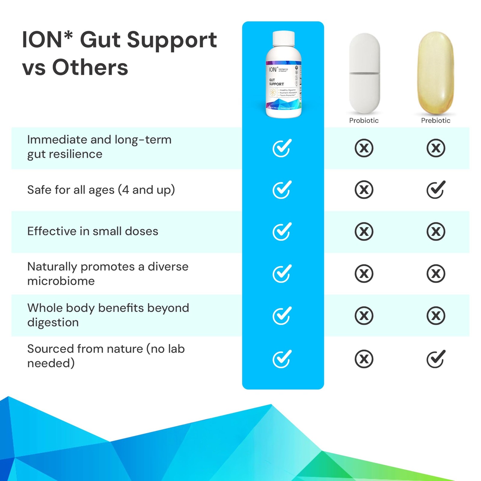 ION* Intelligence of Nature Gut Support Supplement, 32 Fl Oz (Pack of 1) | Li…