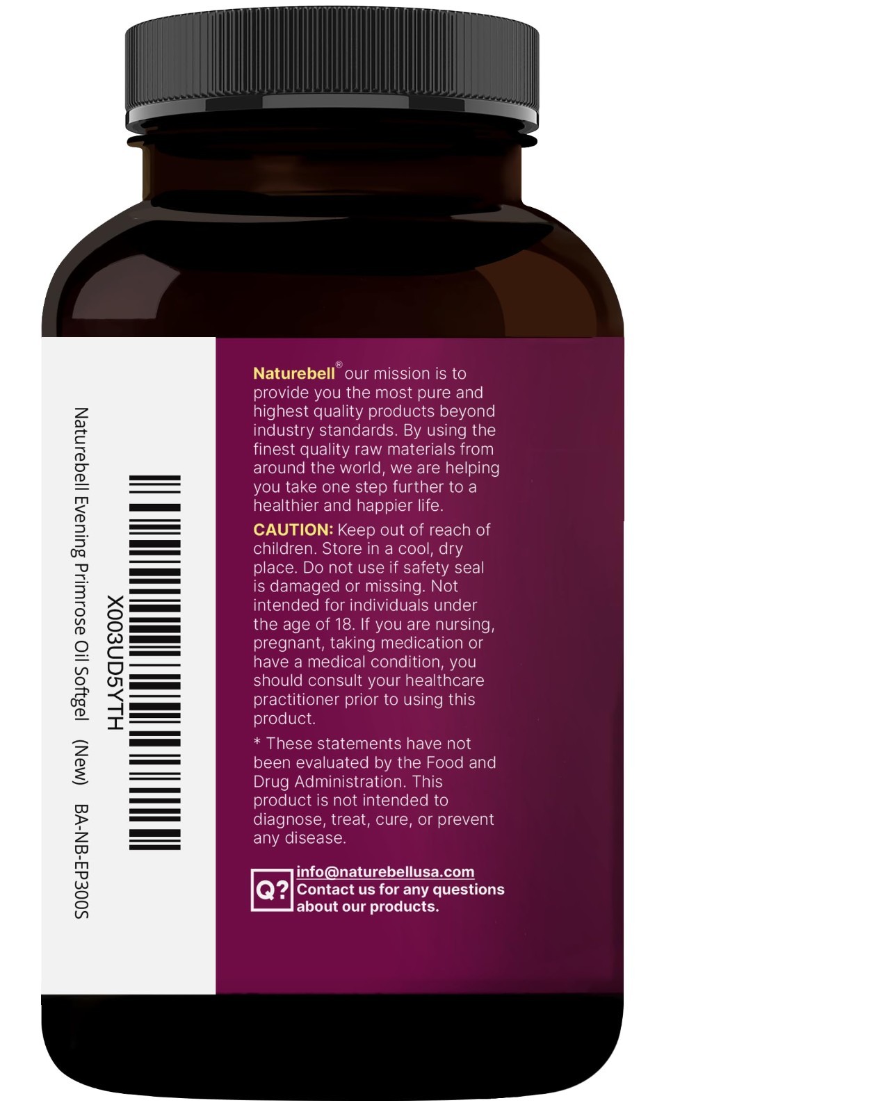 Evening Primrose Oil & Black Cohosh 1300mg, 300 Mini Softgels, Women’s Health, S