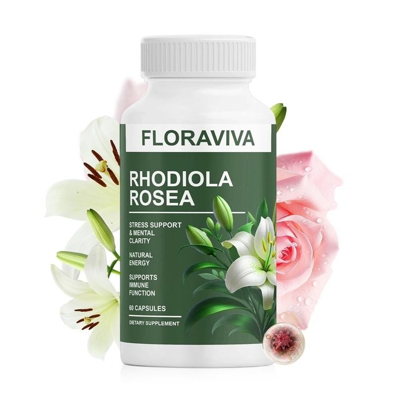 2-Pack Rhodiola Rosea Capsules – Floraviva for Energy, Focus, Mood