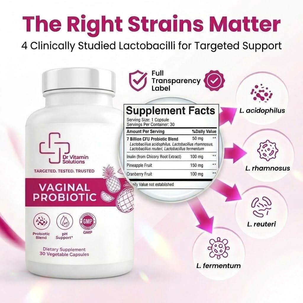 VAGINAL PROBIOTIC FOR WOMEN – 7 BILLION CFU BLEND, DAILY WOMENS PROBIOTIC