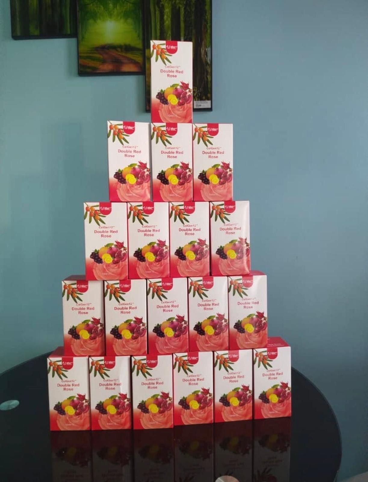 CelGen12 Double Red Rose 15 Sachets with NAC Liquid Supplement New Sealed