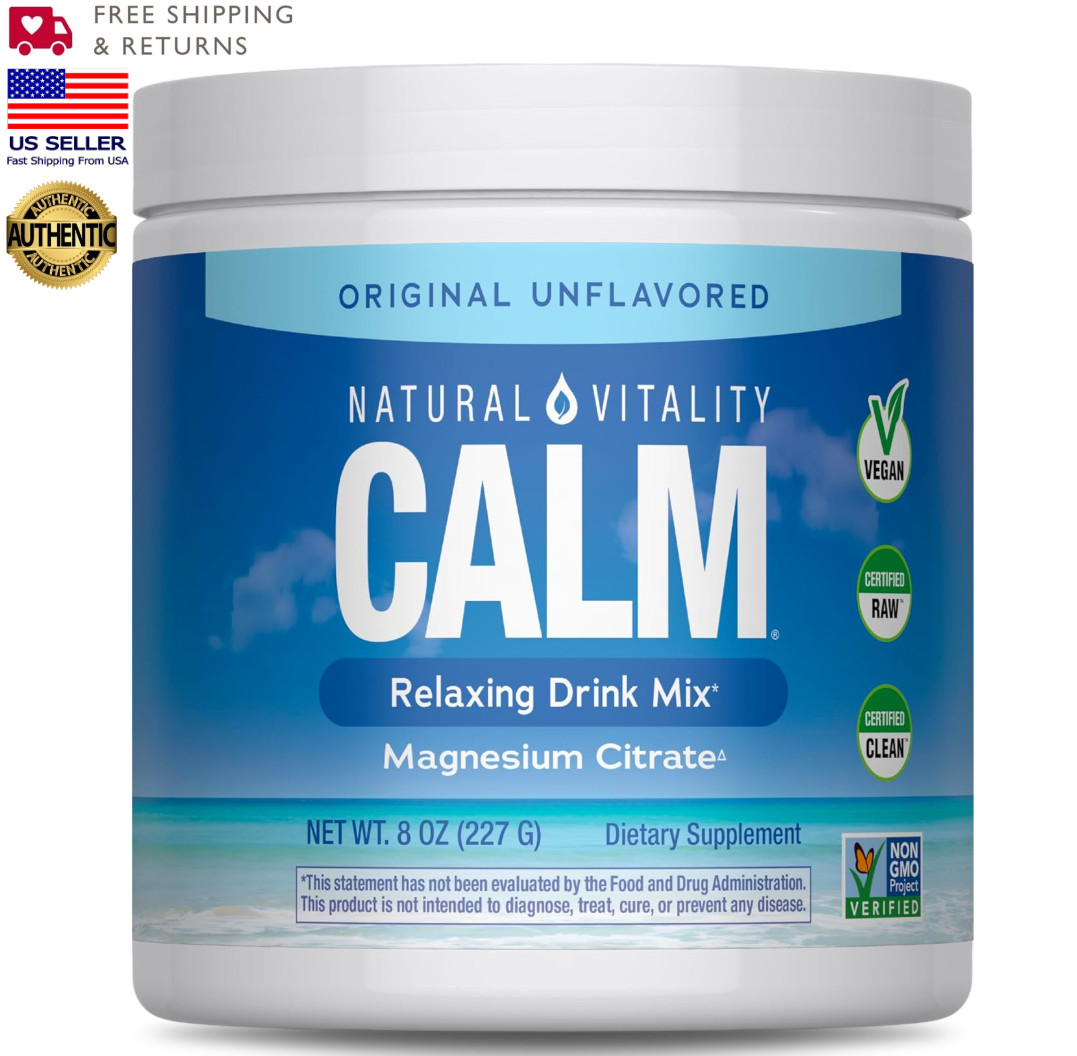 Natural Vitality Calm Magnesium Powder | 8oz Unflavored Supplement | EXP 10/2027
