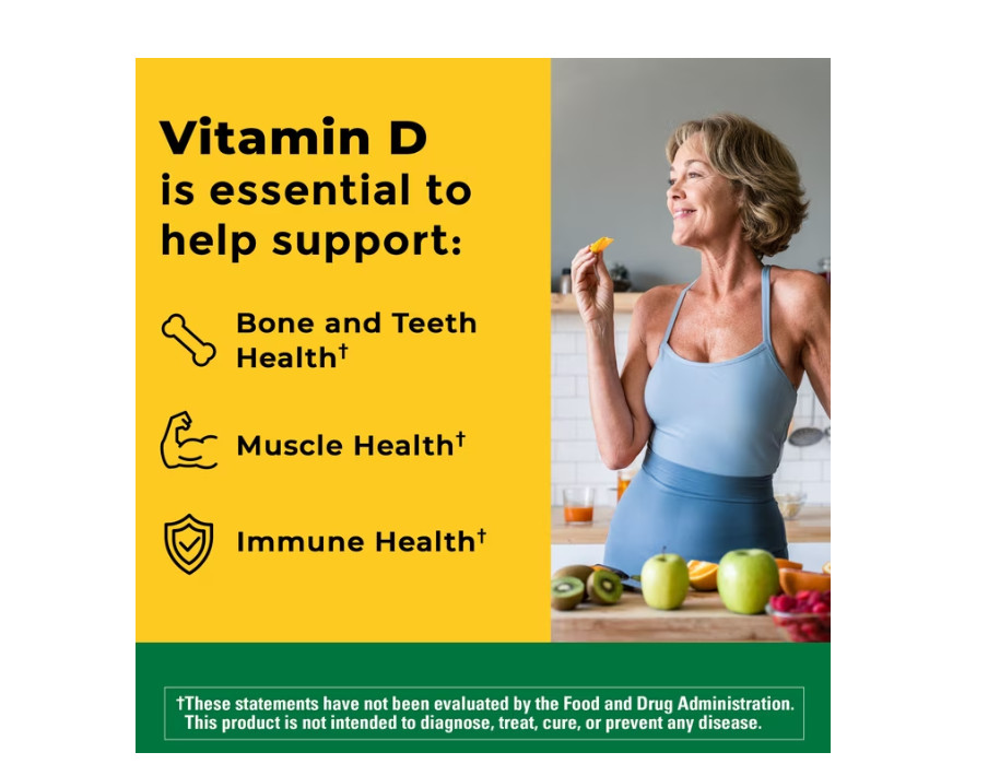 2 PACK Nature Made Vitamin D3 1000 IU Tablets, Vitamin D, Dietary Supplement