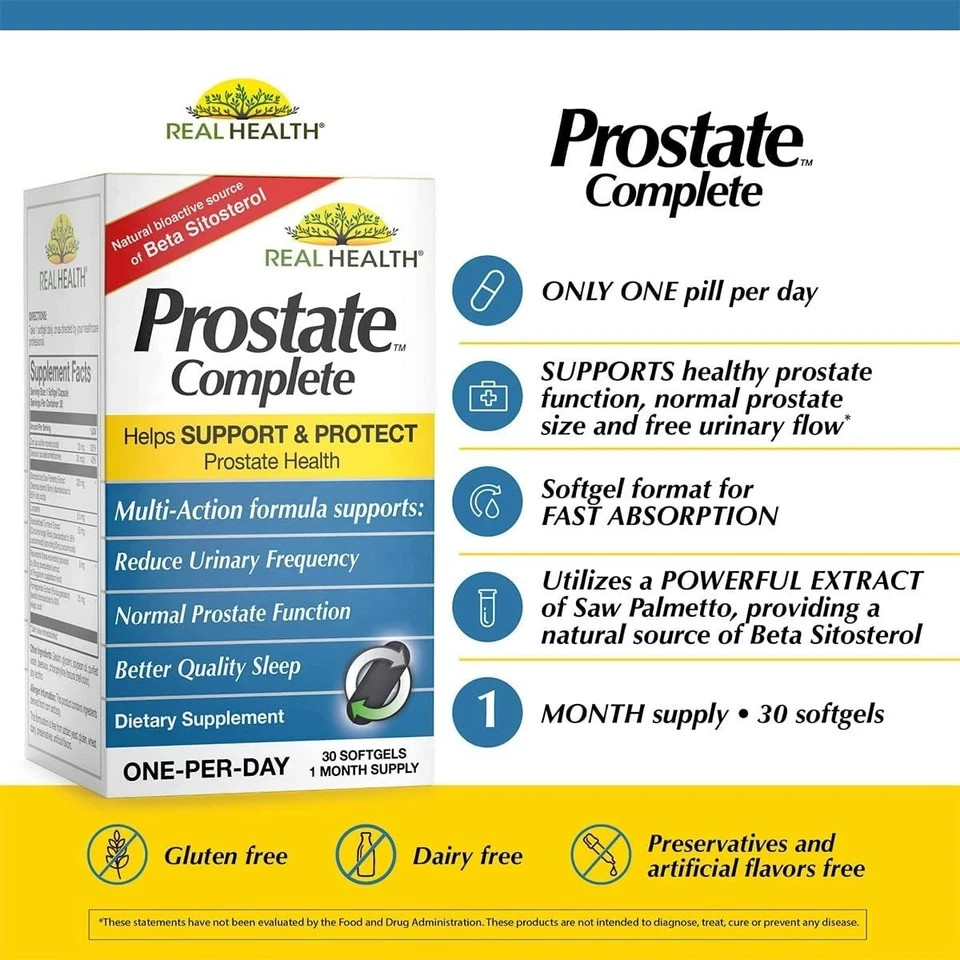 Prostate Health Supplement for Men Saw Palmetto Urinary Support 30 Count