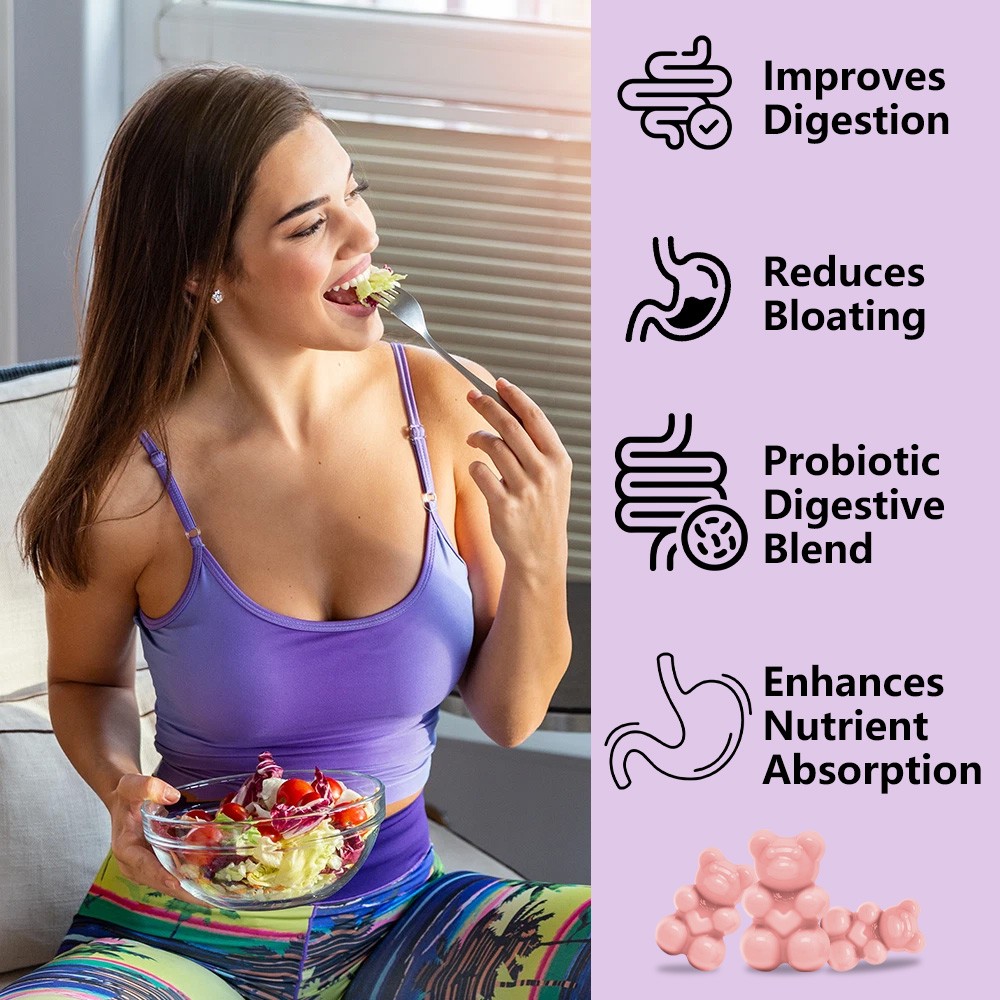 Prebiotic & Probiotic Blend for Digestive Health – Daily for Women & Men Gummy