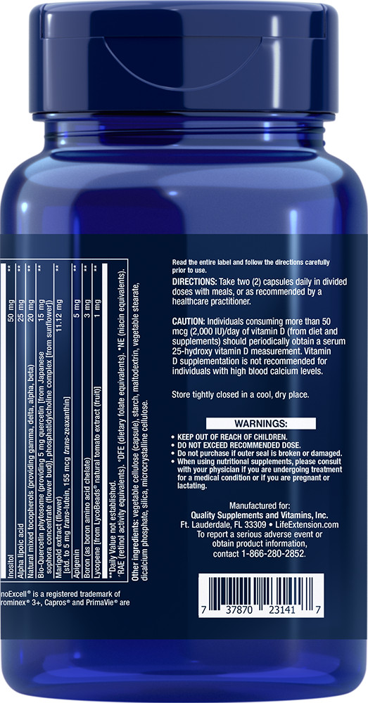 LIFE EXTENSION TWO PER DAY 120 CAPSULES