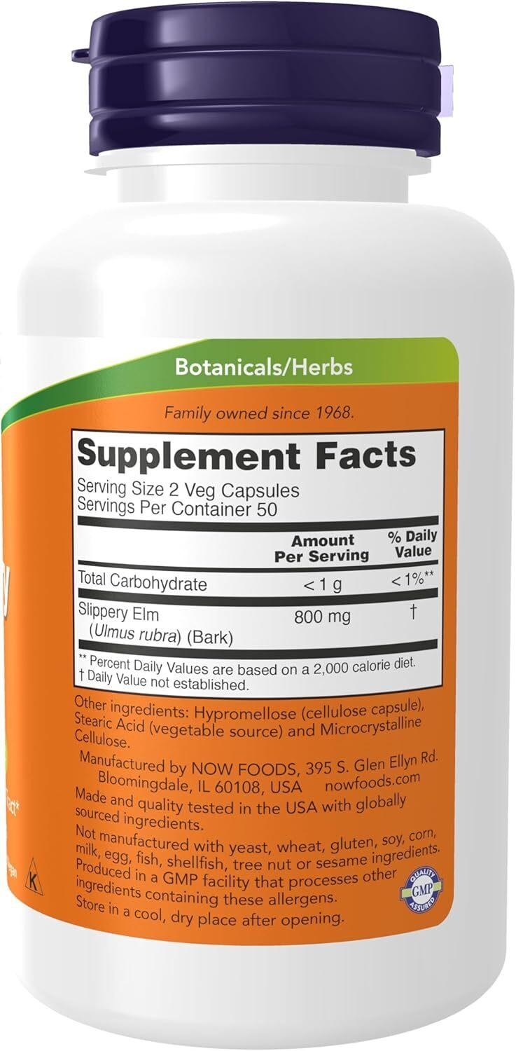 Slippery Elm 400mg 100 Capsules