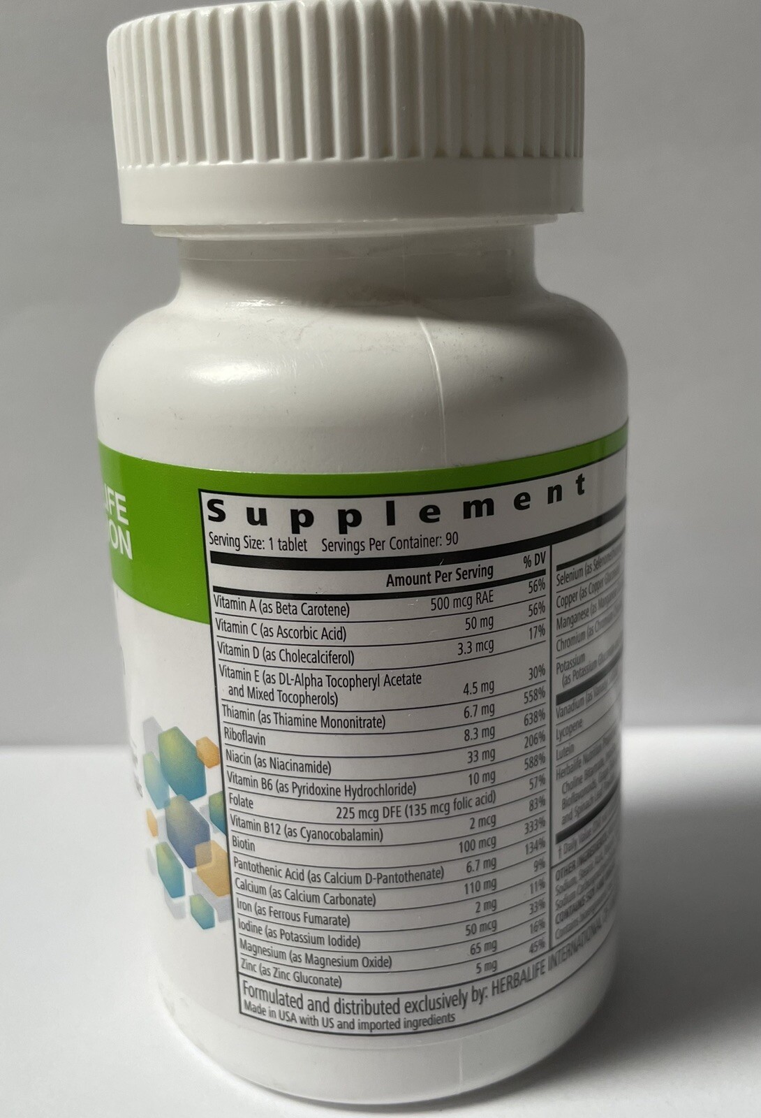 Herbalife Multivitamin Complex,Provides 21 Essential Vitamins And Minerals