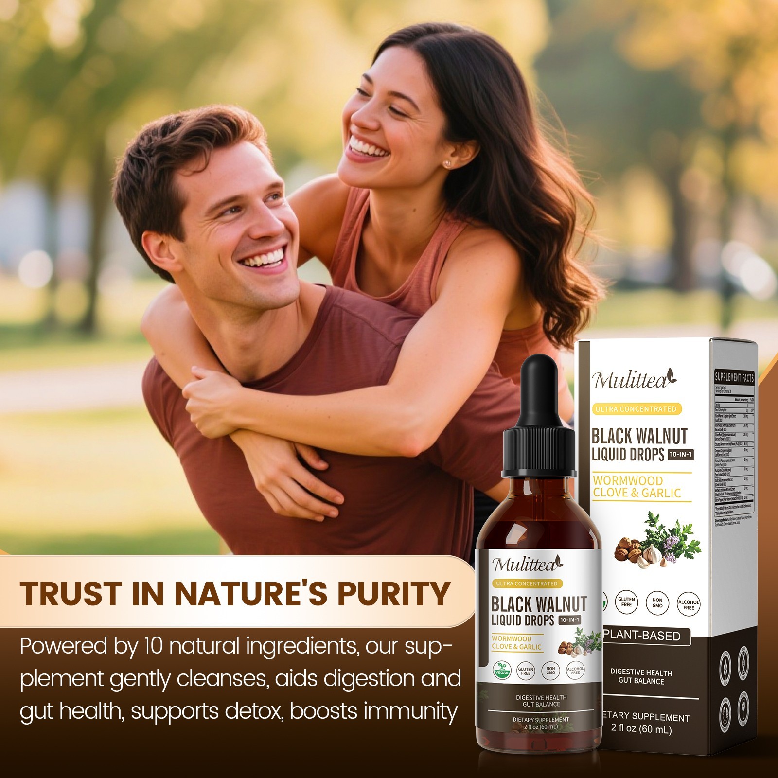 Parasite Cleanse Parasite Detox Tincture Wormwood, Black Walnut Hull, Clove 60ml