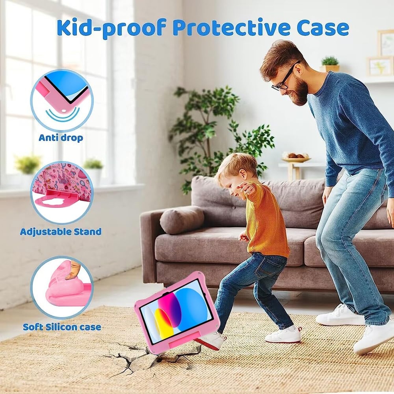 Princess Kids Tablet Cover for iPad 10th 11th Generation iPad 11 inch 2025 A1…
