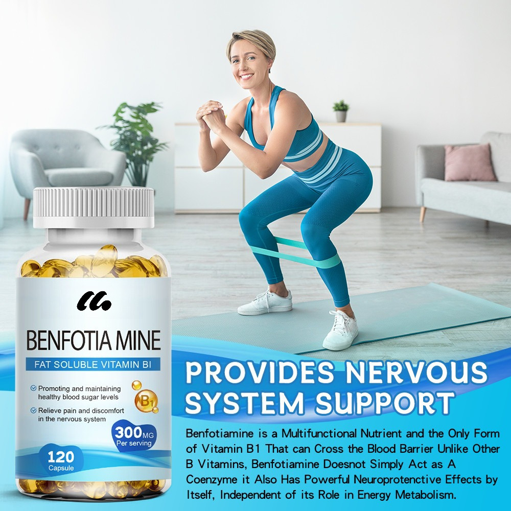 300mg Benfotiamine 120 Capsules – Fat Soluble Vitamin BI- Nervous System Support