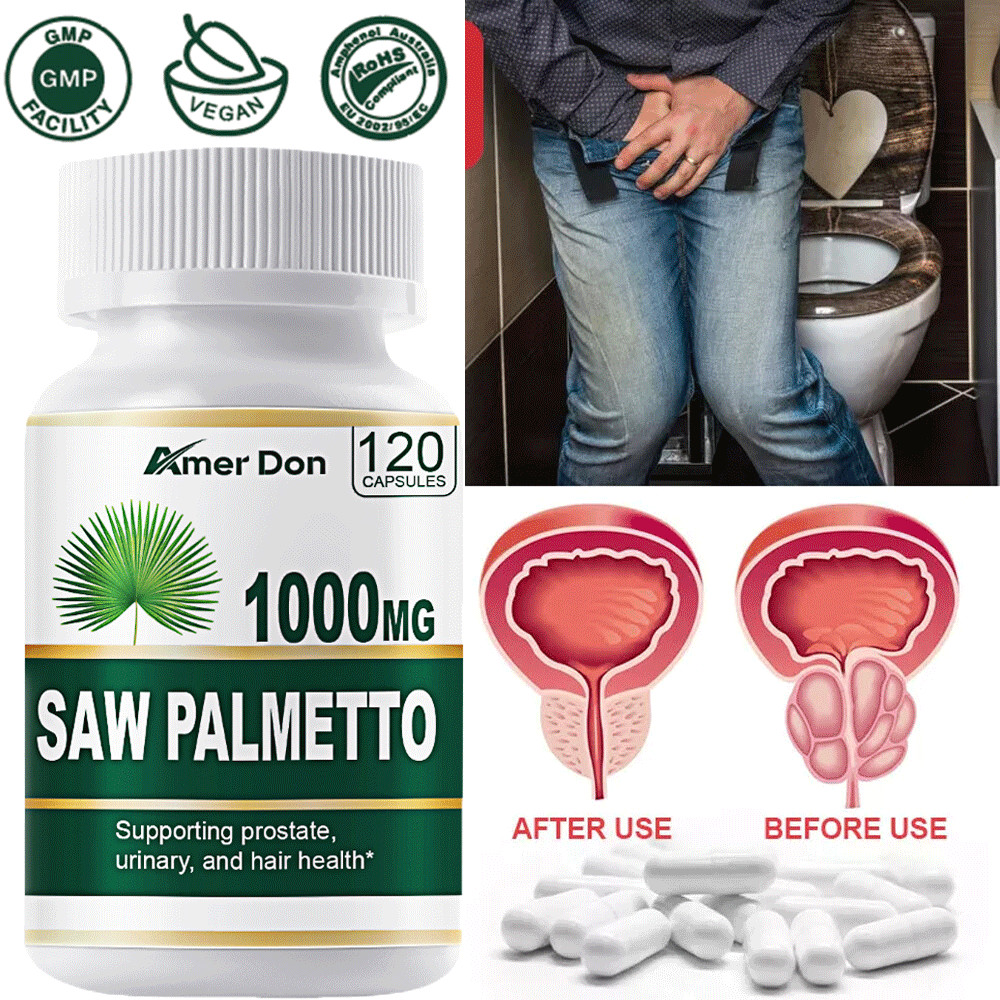 Saw Palmetto Capsules – Premium Prostate Health Support Supplement for Men 120Pc