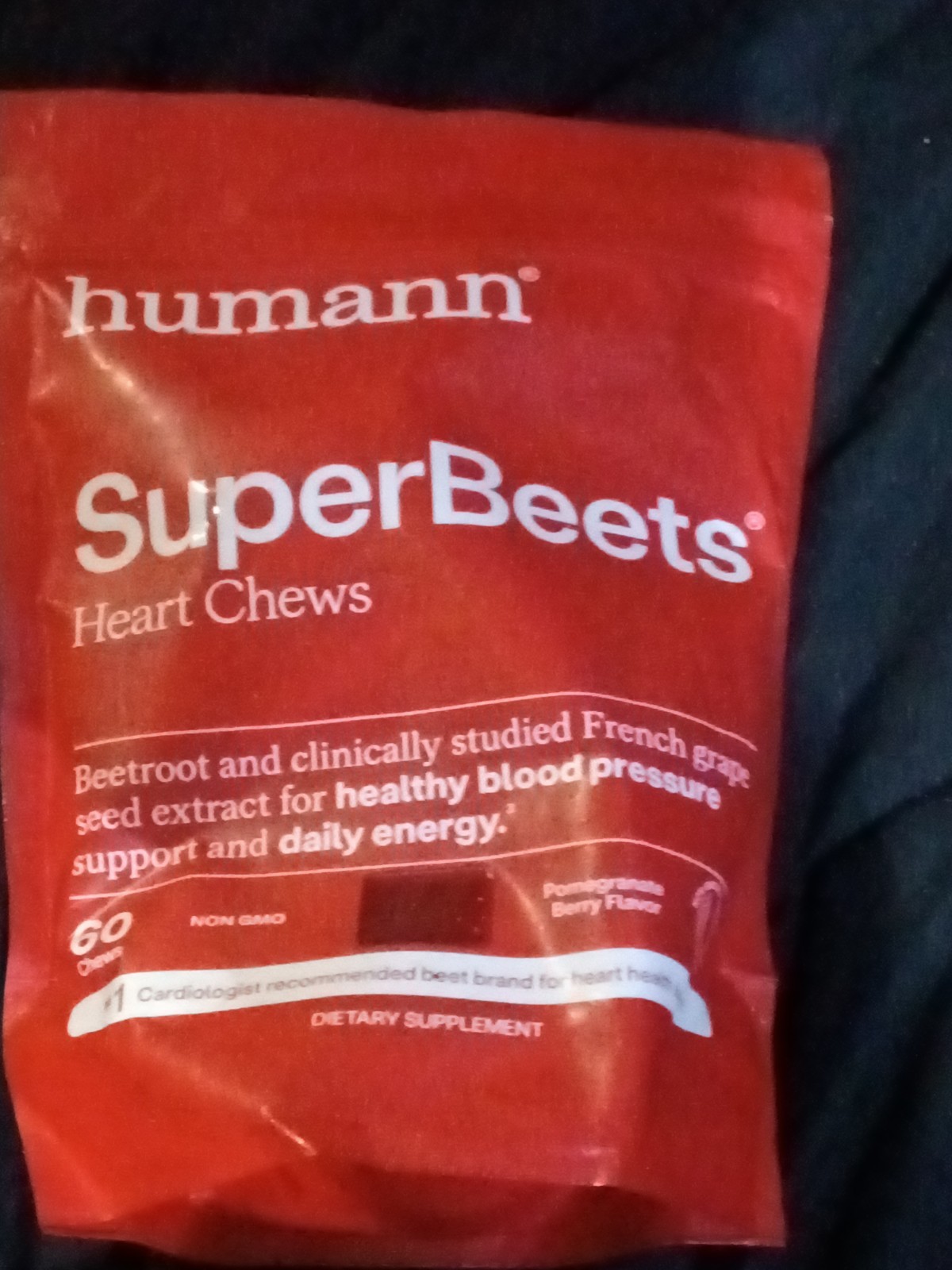 Humann Superbeets Heart Chews – 60 Chews 500mg exp.06/27 FREE SHIPPING