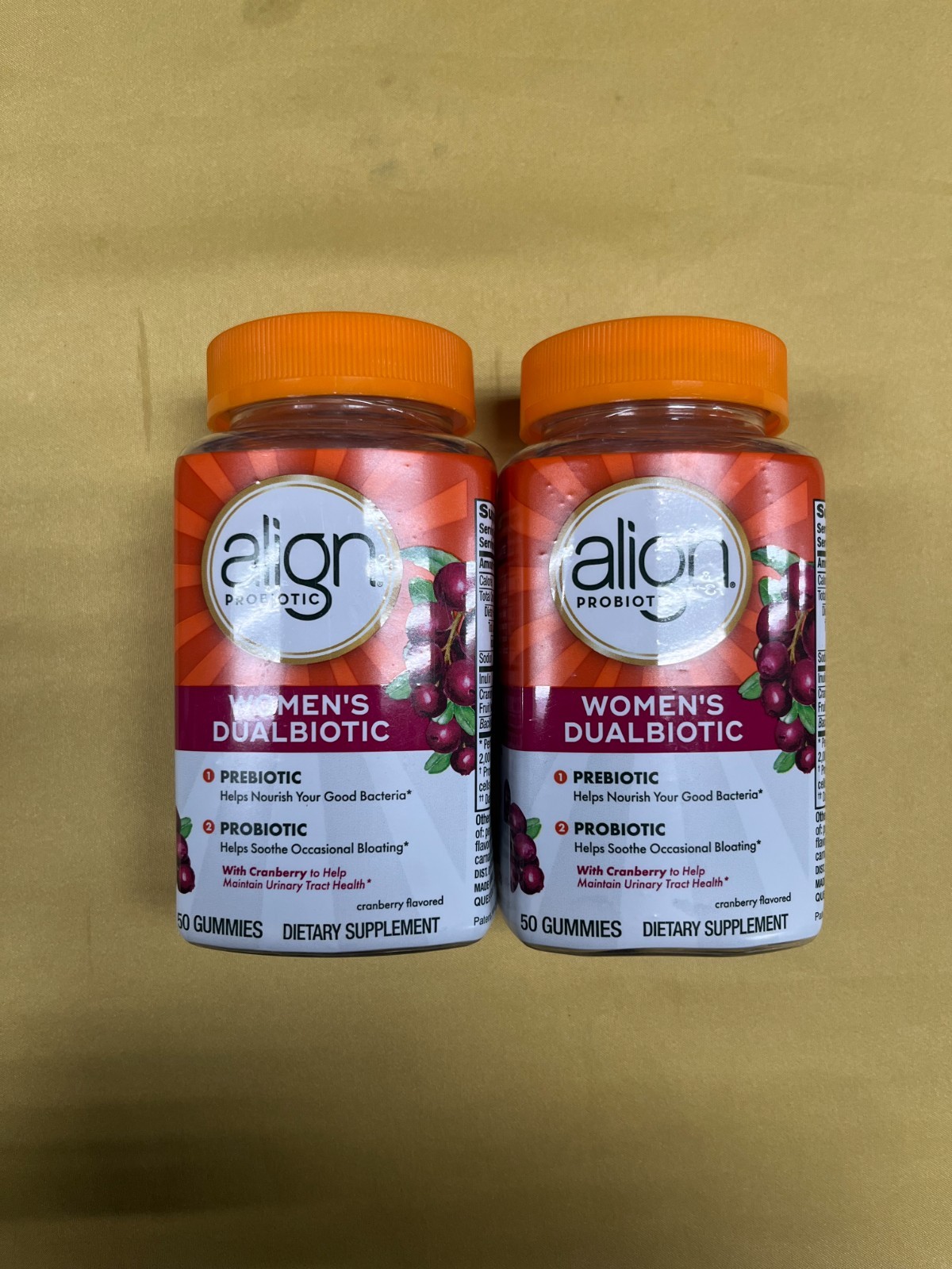 2 New Align Women’s DualBiotic Prebiotic + Probiotic – 50 Gummies Each Ex 05/27+
