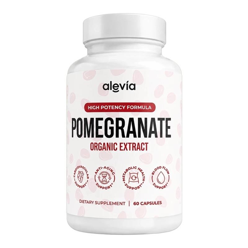 Alevia Pomegranate Capsules 60ct Organic Extract Antioxidant Immune Heart Suppor