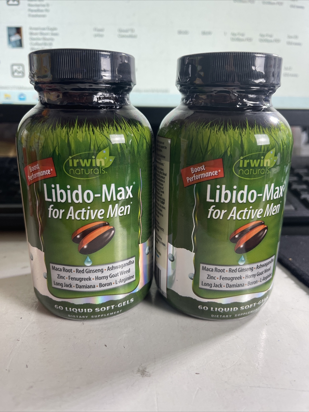 2 x Irwin Naturals Dietary Supplements Level Up Active Male 60 Capsules exp 8/24