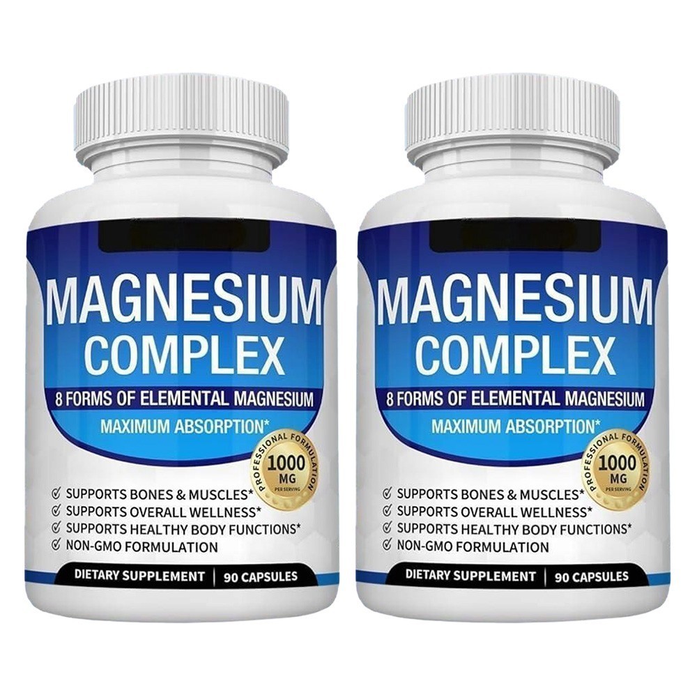 Magnesium 1~5x 8in 1 Complex 1000mg & Blood Sugar Blend Nutrient Combo 90Caps*