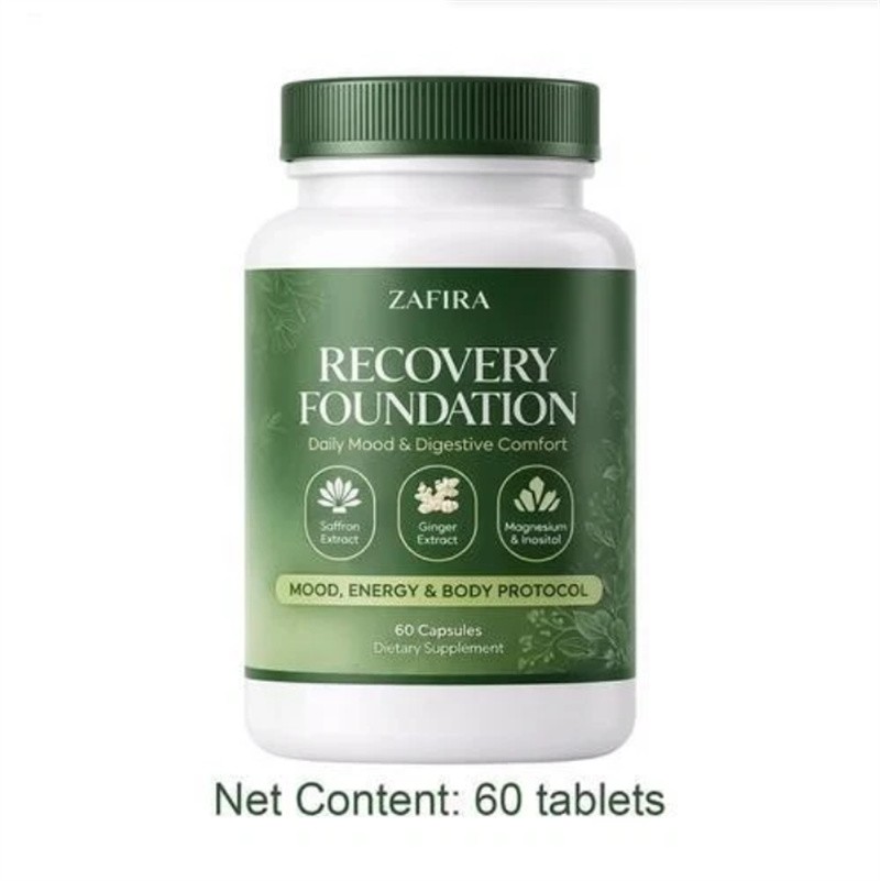 Zafira Recovery Foundation Mood & Digestive Support Capsules With Saffron Extrac