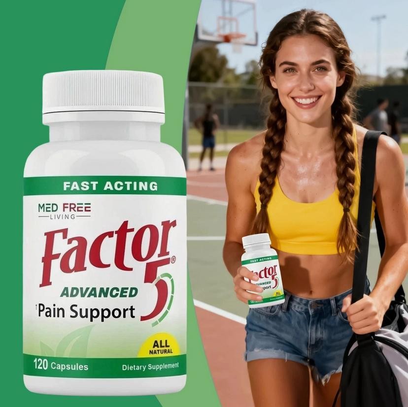 1-5pack Med Free Living Factor 5 Organic Joint & Muscle Support Complex 120Caps！
