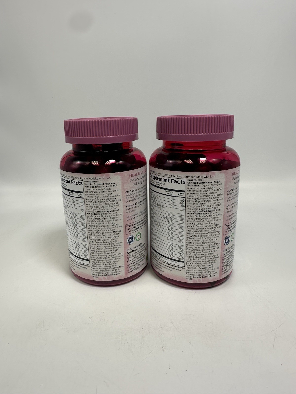 2-PACK Garden of Life Organics Womens Multi 40+ Organic Berry 240 Gummies 10/26
