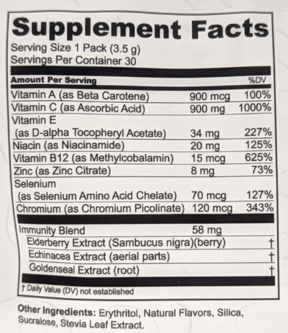 MTN OPS Immune, Daily Immune Boost, 30 Stick Packs, Citrus Orange, Exp. 7/27
