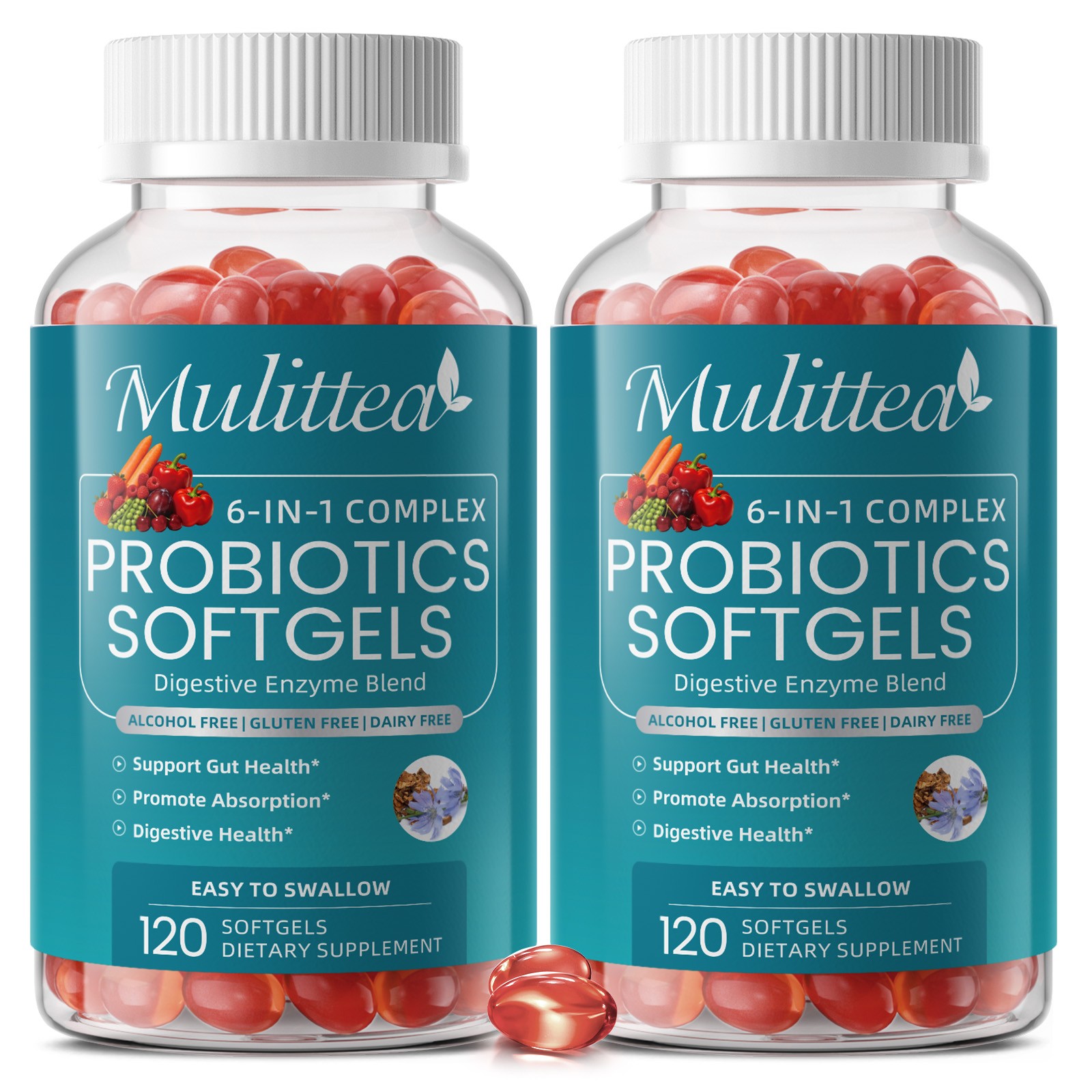 Probiotics 120 Billion CFU Potency for Healthy Digestive Immune Health 120-480pc