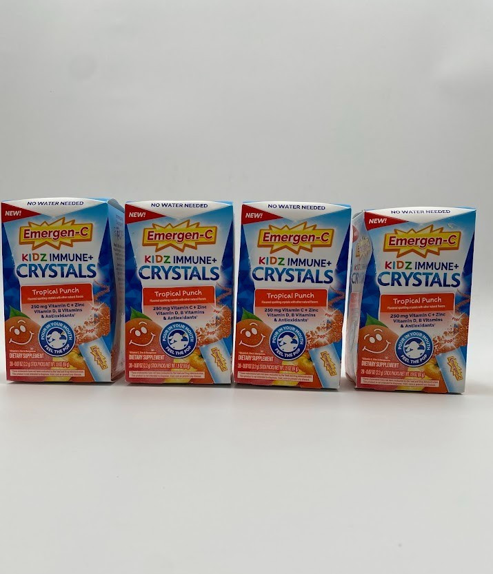 Emergen C Kidz Immune Crystals Tropical Punch 61g Lot Of 4 Exp 05/2026