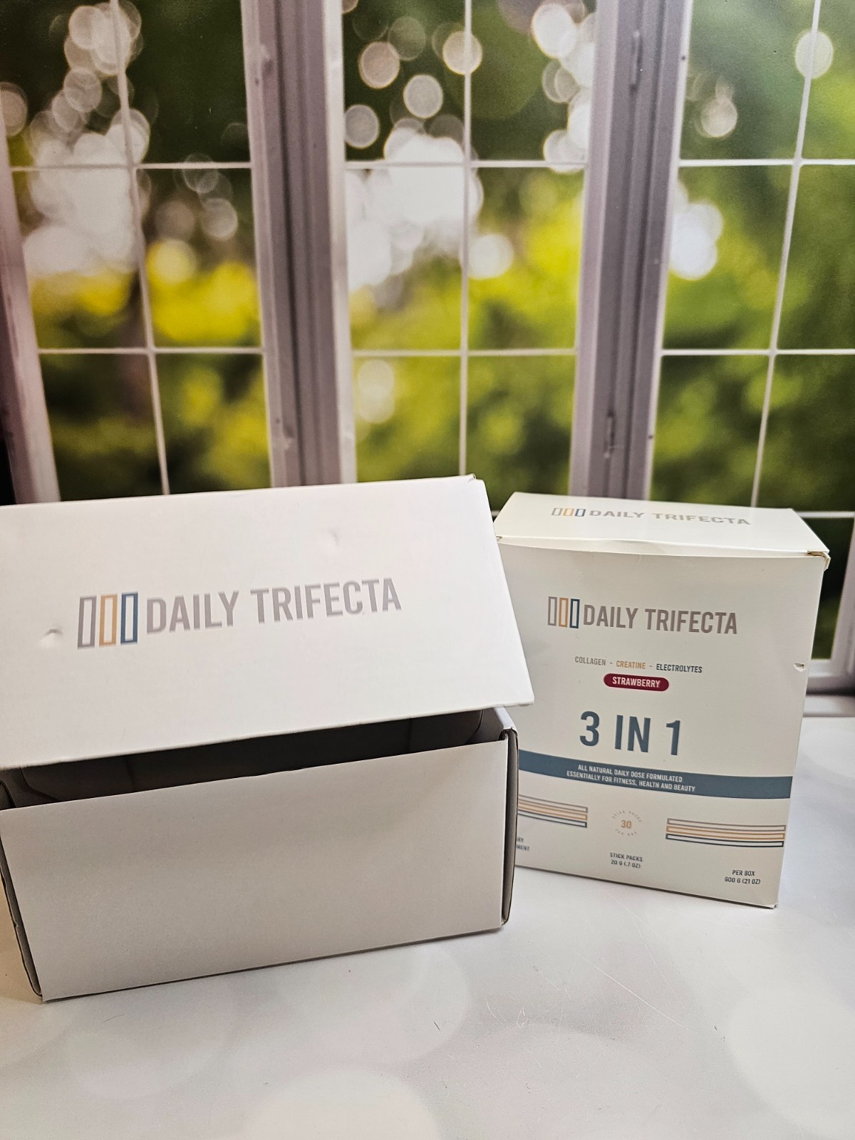 Daily Trifecta 3 In 1 Stick Packs Drink Mix Collagen Creatine 30 pk Strawberry