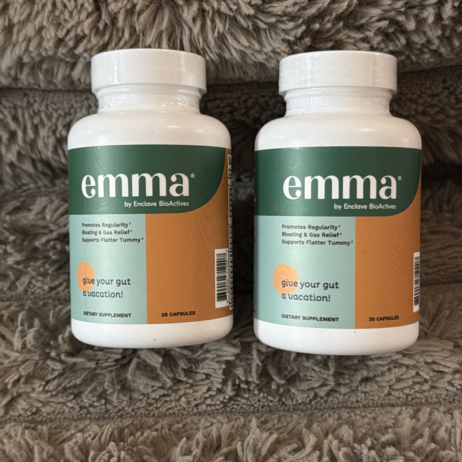 (2) Emma by Enclave BioActives Gut Relief Capsules 60ct Digestive Support
