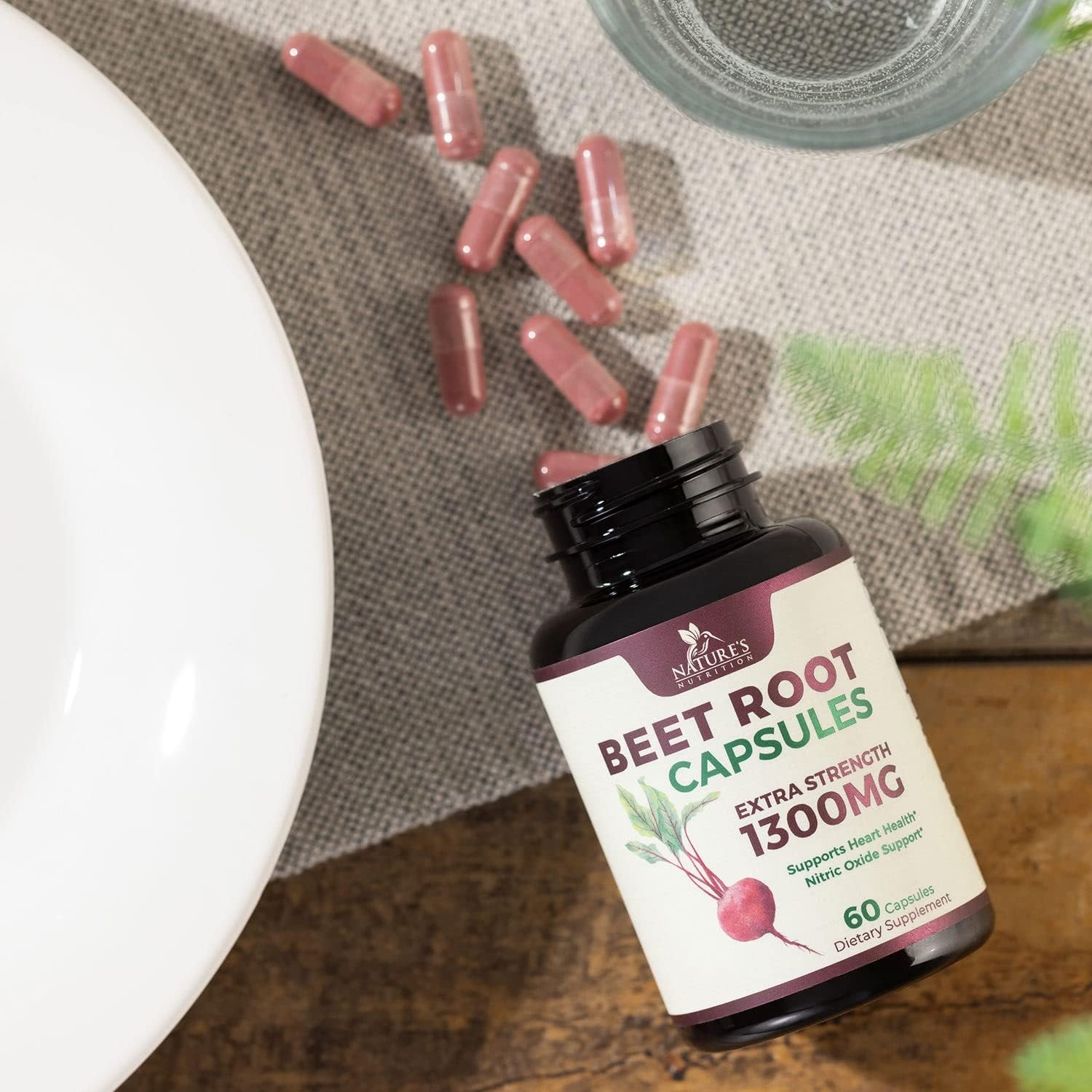 Beet Root Capsules 1300Mg – Extra Strength Red Beetroot Powder Supplement – Supp
